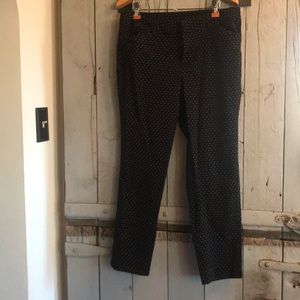 Black with white dot dress pants